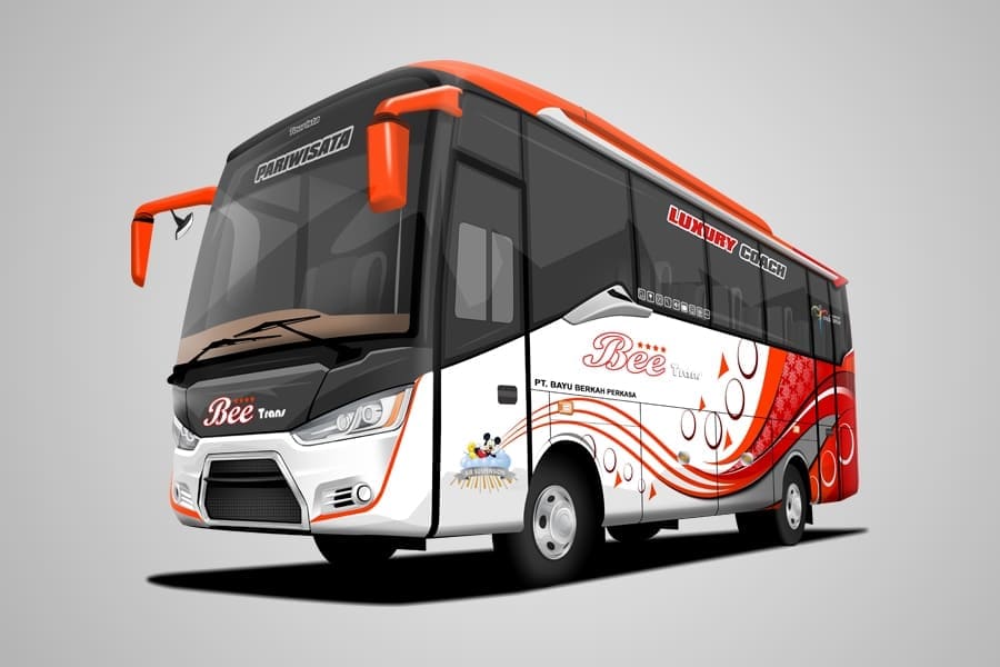Sewa Medium Bus Pariwisata VIP 22 Seats Legrest